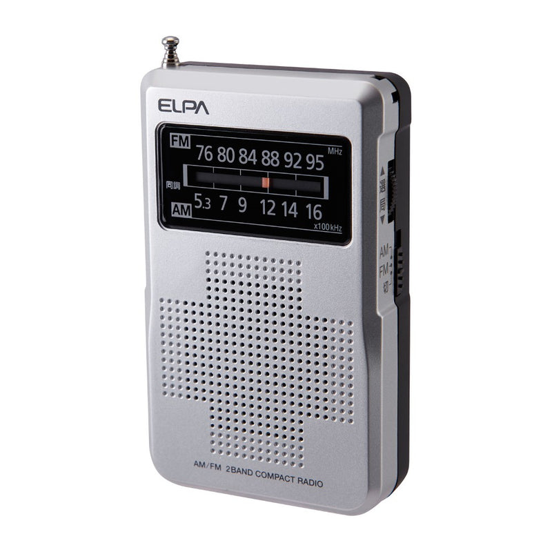エルパ ELPA AM／FMコンパクトラジオ 防災 大型スピーカー ER-C67F