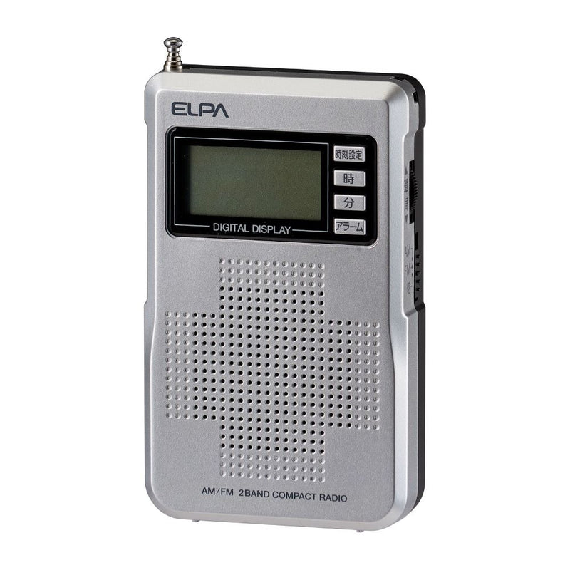 朝日電器 ELPA AM／FM液晶コンパクトラジオ ラジオ ER-C68FL