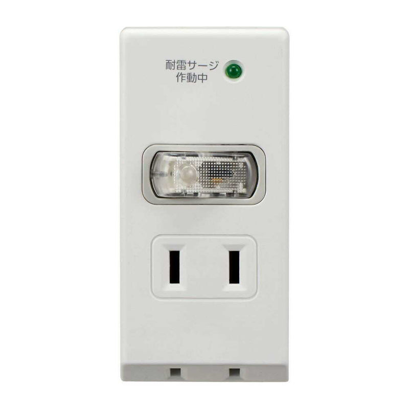 エルパ ELPA 耐雷集中スイッチ 2個口タップ 雷ガード 省電力 LP-S200（W）