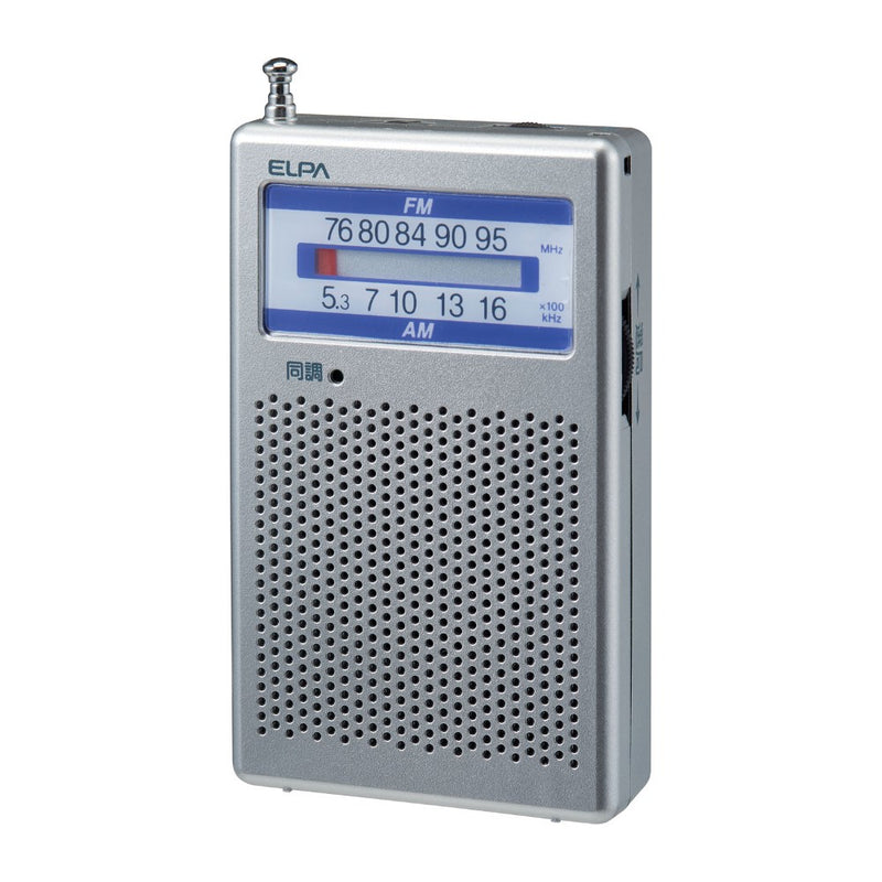 ELPA AM／FMポケットラジオ 防災 ER-P60F
