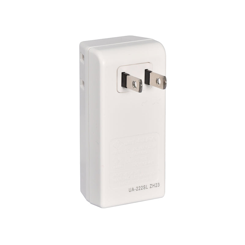 Asahi Electric ELPA Lightning-resistant USB Tap 2 Ports 2.4A UA-222SL