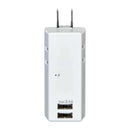 エルパ ELPA 耐雷USBタップ 2個口2ポート2.4A 雷ガード 収納プラグ 過電流保護 UA-222SB