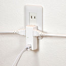 エルパ ELPA 耐雷USBタップ 2個口2ポート3.4A 雷ガード 収納プラグ 過電流保護 UA-223SB