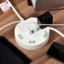 朝日電器 エルパ ELPA 耐雷丸形4P2mUSBタップ ブレーカー内蔵集中スイッチ WLS-LS402RUSB(W)