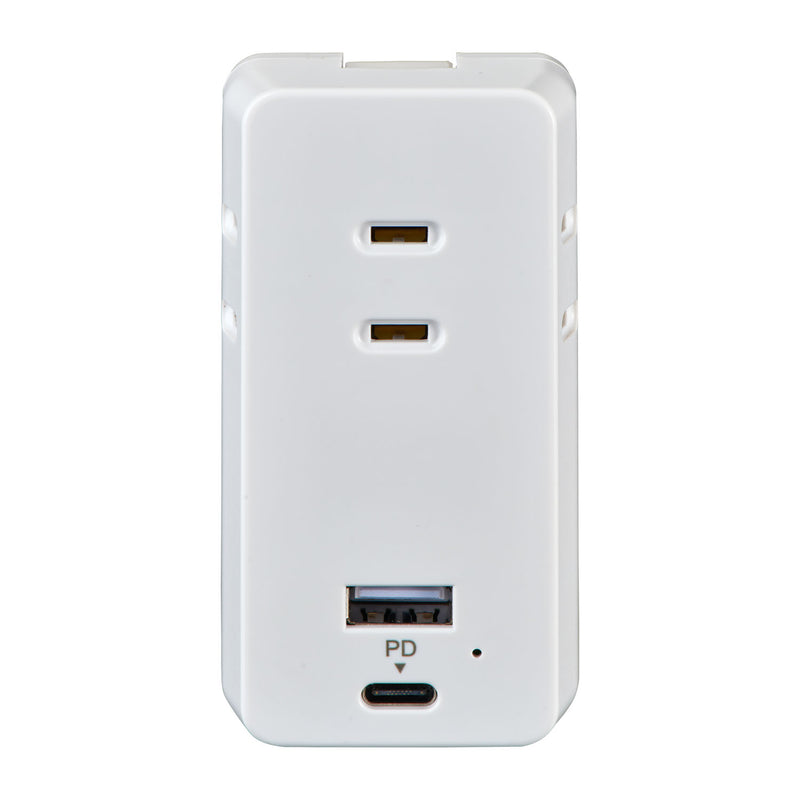 Asahi Electric Elpa ELPA USB Tap PD20W PD Compatible 3 Ports UC-322SB(W)