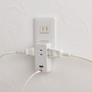 Asahi Electric Elpa ELPA USB Tap PD20W PD Compatible 3 Ports UC-322SB(W)