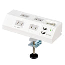 朝日電器 エルパ ELPA 集中スイッチ付デスクUSBタップ 2m 4個口 WLS-DS4232SUA(W)