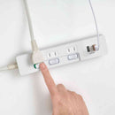 エルパ ELPA 電源タップ ランプレス 個別スイッチ AC 3個口 USB-A×2 2m ホワイト WLS-E3232UA