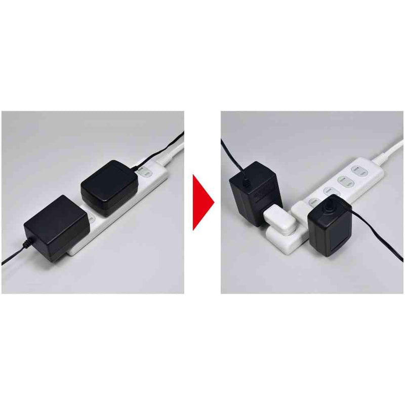 エルパ ELPA スペースアダプター 横型 ホワイト A-371B