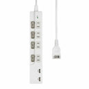 エルパ スイッチ付USBタップ 4P USB充電 WBK-4232SUA W