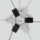 Asahi Electric ELPA Round USB Tap 6P 2m Centralized Switch with Built-in Breaker WLS-R6332BUA(W)