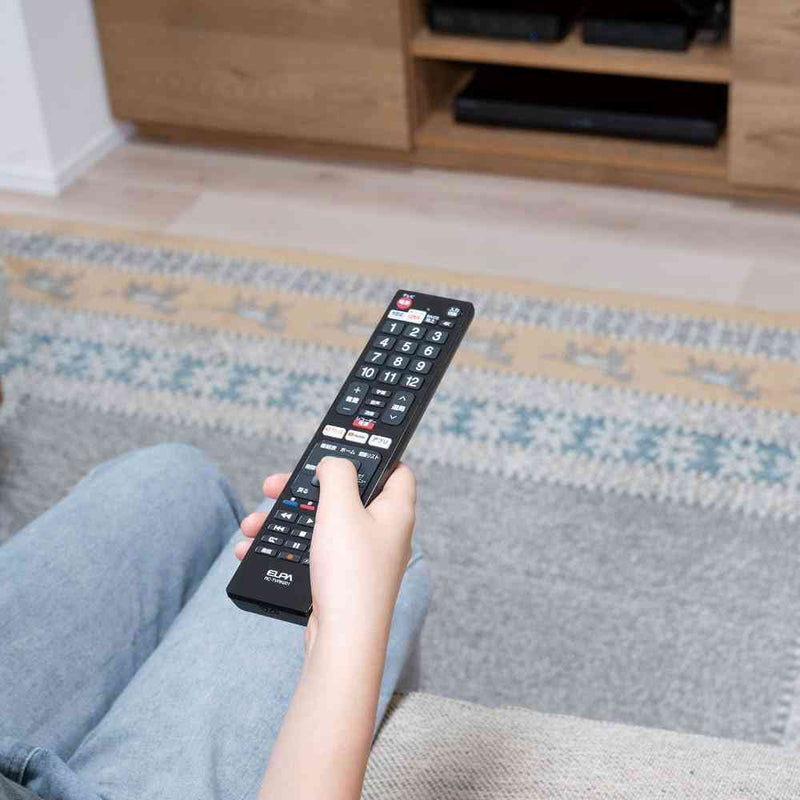 ELPA 抗菌テレビリモコン 汎用 レコーダー操作可能 RC-TVRK001 1個