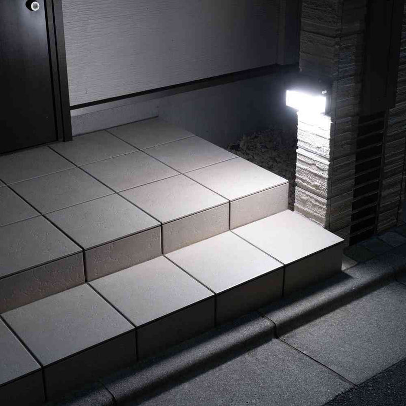 ELPA 二重構造ウォールライト 小型 ソーラー発電 暗闇人感 ESL-KN200SL 1個