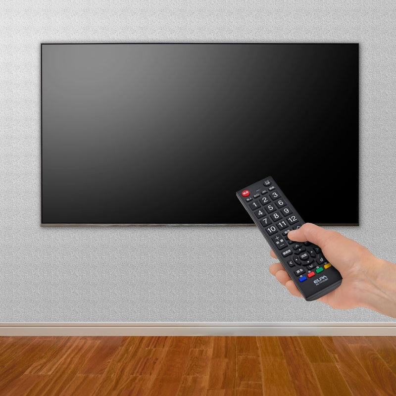 エルパ ELPA テレビリモコン シンプル機能 コンパクト オートサーチ機能 RC-TV102BK