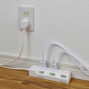 エルパ ELPA 耐雷スイッチ付タップ3P1M 雷ガード LEDランプでON／OFFが分かりやすい 省電力 WLK-31S（W）