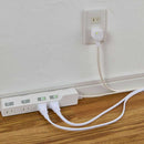 エルパ ELPA 耐雷スイッチ付タップ4P2M 雷ガード LEDランプでON／OFFが分かりやすい 省電力 WLK-42S（W）