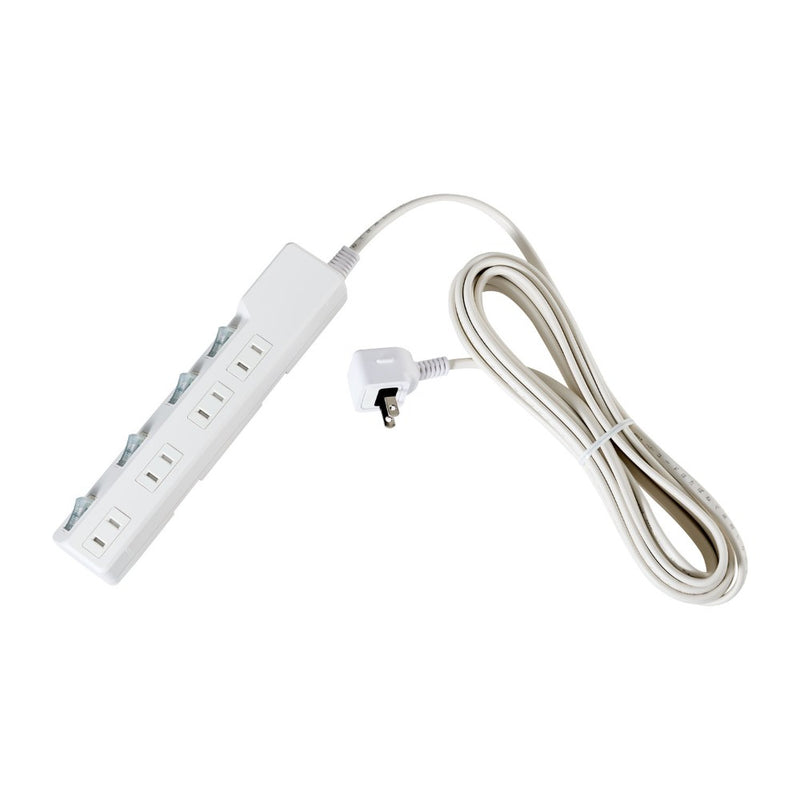 エルパ ELPA 耐雷スイッチ付タップ 4個口5M WLK-45S ホワイト