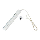 エルパ ELPA 耐雷スイッチ付タップ6P1M 雷ガード LEDランプでON／OFFが分かりやすい 省電力 WLK-61S（W）