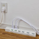 エルパ ELPA 耐雷スイッチ付タップ6P1M 雷ガード LEDランプでON／OFFが分かりやすい 省電力 WLK-61S（W）