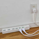 エルパ ELPA 耐雷スイッチ付タップ6P1M 雷ガード LEDランプでON／OFFが分かりやすい 省電力 WLK-61S（W）