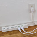 エルパ ELPA 耐雷スイッチ付タップ6P2M 雷ガード LEDランプでON／OFFが分かりやすい 省電力 WLK-62S（W）