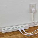 エルパ ELPA 耐雷スイッチ付タップ6P2M 雷ガード LEDランプでON／OFFが分かりやすい 省電力 WLK-62S（W）