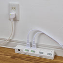 エルパ ELPA ブレーカー付耐雷スイッチ付タップ4P2M 雷ガード  WLK-42B（W）