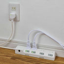 エルパ ELPA ブレーカー付耐雷スイッチ付タップ4P2M 雷ガード  WLK-42B（W）