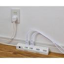 エルパ ELPA ブレーカー付耐雷スイッチ付タップ 4個口5M WLK-45B ホワイト