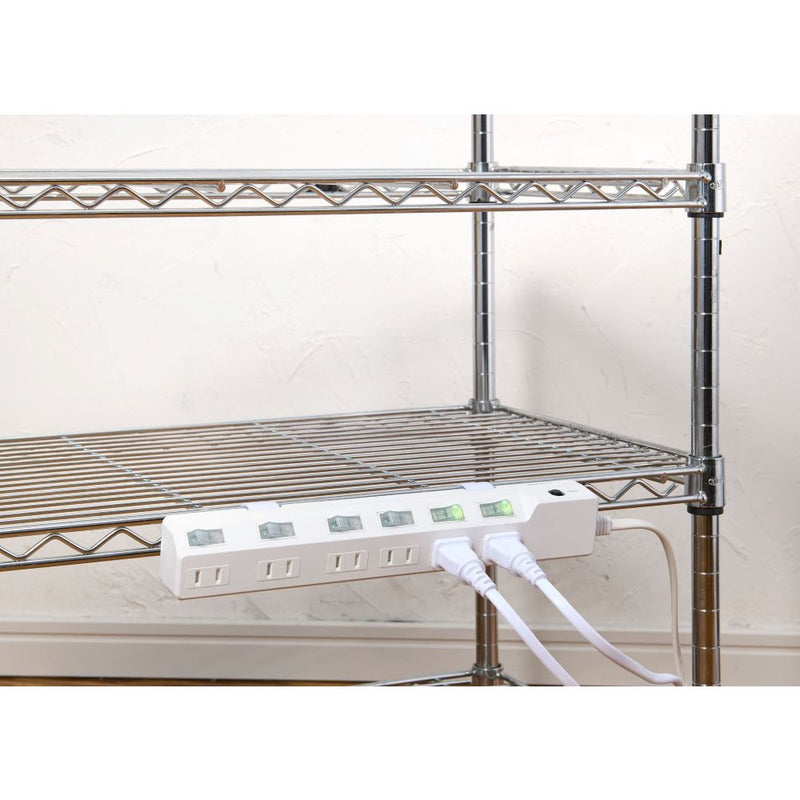 エルパ ELPA ブレーカー付耐雷スイッチ付タップ 6個口3M WLK-63B ホワイト