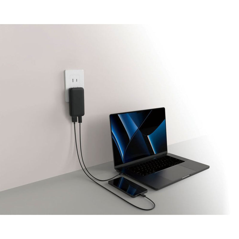 エルパ ELPA フラットUSBアダプター PD60W UC-26B ブラック