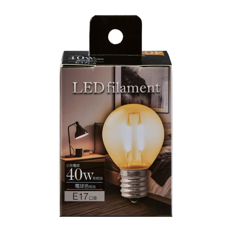 エルパ ELPA フィラメントLED装飾電球 S形 E17 LDA4CL-G-E17-F203