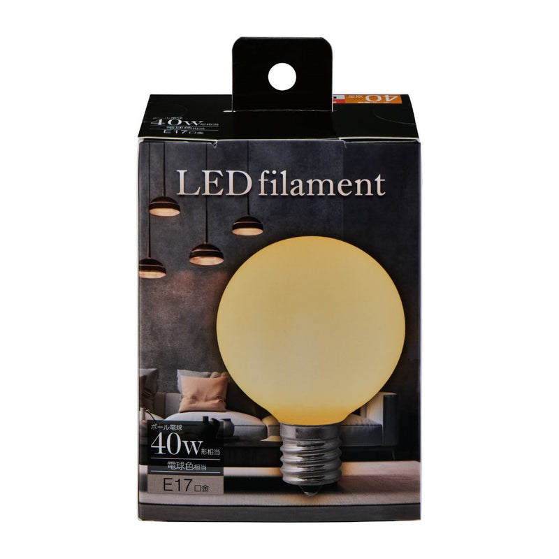 エルパ ELPA フィラメントLED装飾電球 ミニボール E17 LDG4L-G-E17-F603