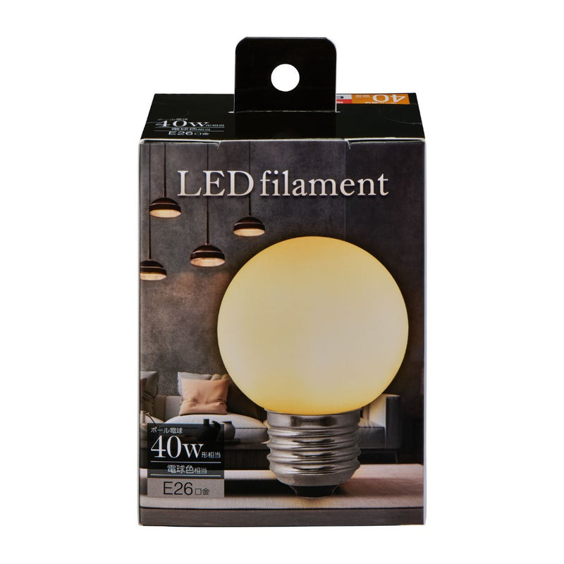 エルパ ELPA フィラメントLED装飾電球 ミニボール E26 LDG4L-G-F653