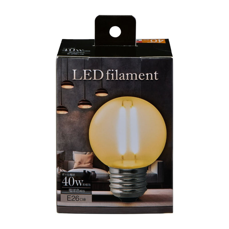 エルパ ELPA フィラメントLED装飾電球 ミニボール E26 LDG4CL-G-F654