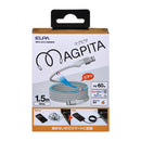 エルパ ELPA マグネットUSBケーブル ラウンド A＆CtoC MCA-ACC1560