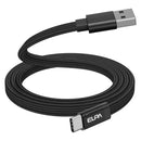 朝日電器 エルパ ELPA マグネットUSBケーブル フラット AtoC 1m MCA-FAC1027（BK）