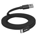 朝日電器 エルパ ELPA マグネットUSBケーブルフラット AtoC 1.5m MCA-FAC1527（BK）