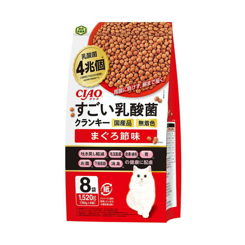 いなば CIAO すごい乳酸菌クランキー まぐろ節味 190g×8袋