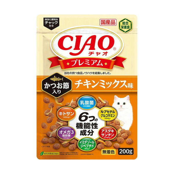 いなば CIAO プレミアム かつお節入り チキンミックス味 200g