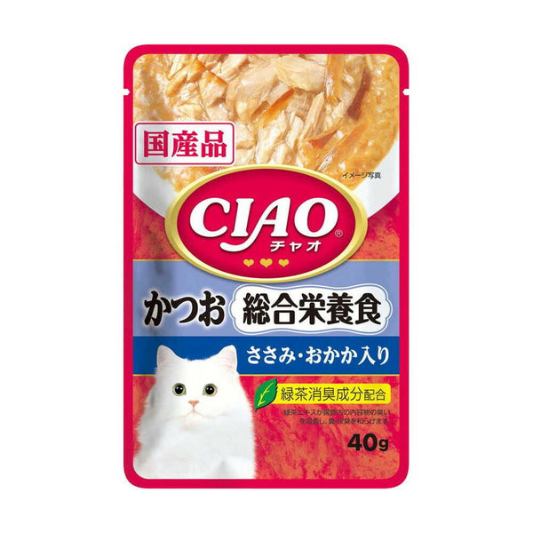 いなば CIAOパウチ 総合栄養食 かつお ささみ・おかか入り 40g