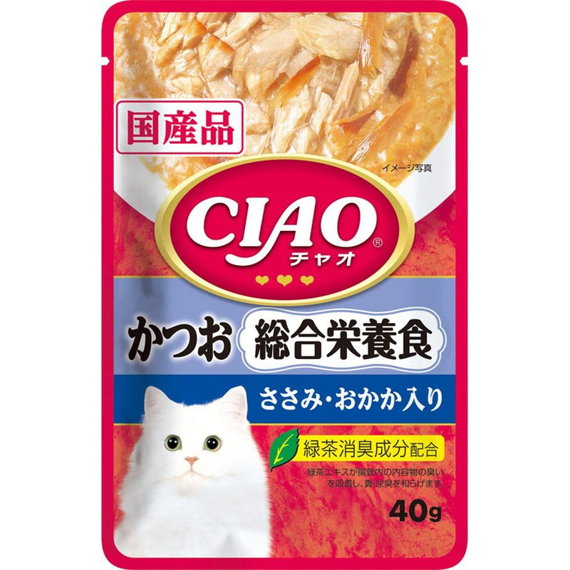 ＣＩＡＯパウチ　総合栄養食　かつお　ささみ・おかか入り ４０ｇ