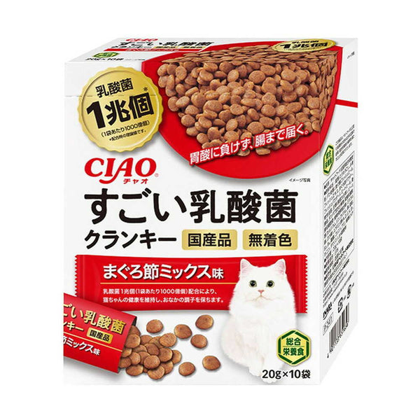 いなば CIAOすごい乳酸菌クランキー まぐろ節ミックス味 20g×10袋