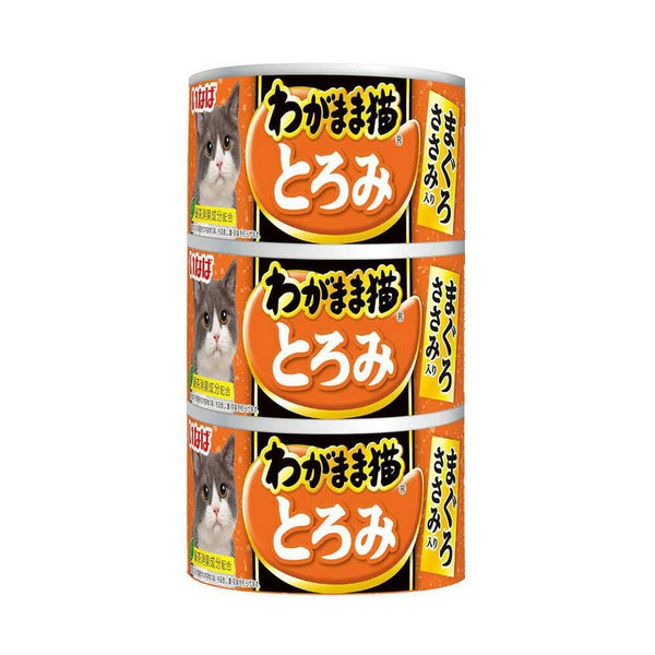 いなば わがまま猫 とろみ まぐろ ささみ入り 140g×3缶