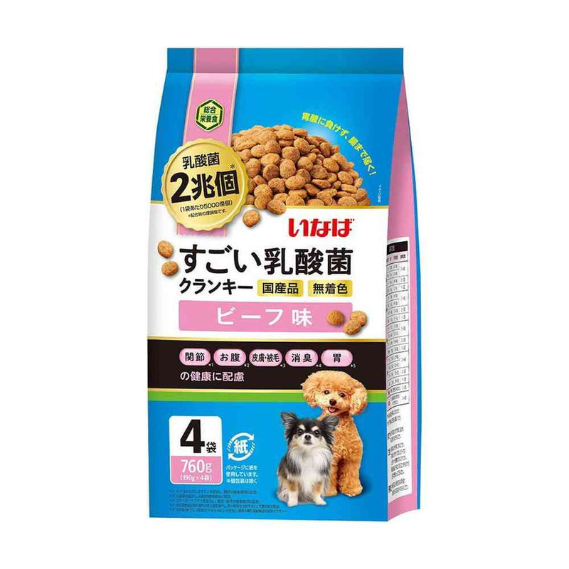いなば すごい乳酸菌クランキービーフ味 190g×4袋