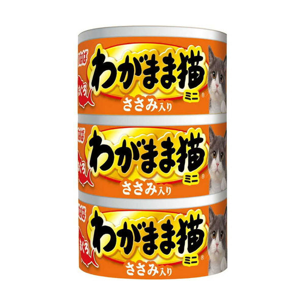 いなば わがまま猫 まぐろミニ3缶ささみ入り まぐろ 60g×3