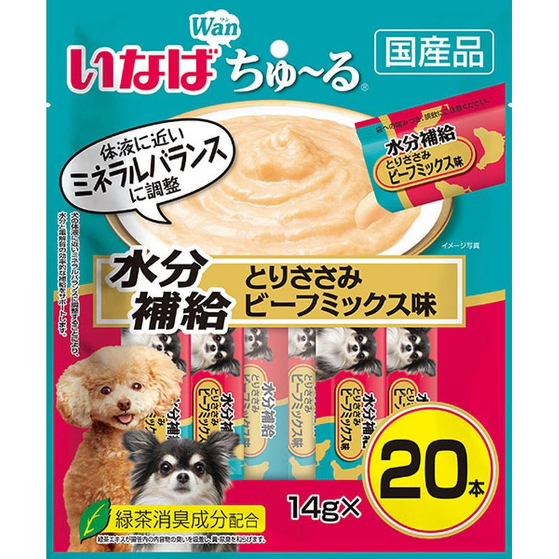 いなば　ちゅーる　水分補給　とりささみ　ビーフミックス味 １４ｇ×２０本