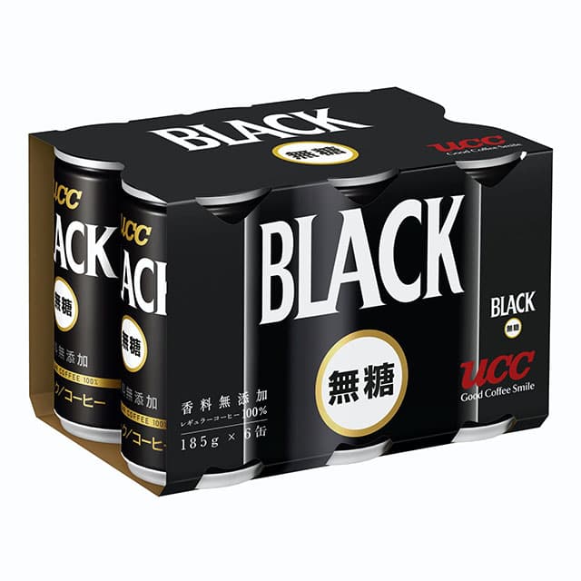 ◆UCCブラック無糖 185GX6缶