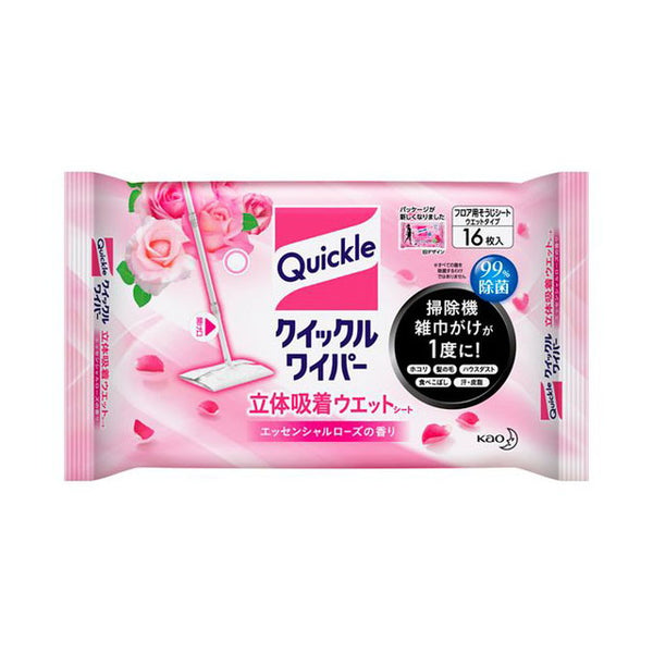 Kao Quickle wiper 3D adsorption wet sheet rose scent 16 sheets