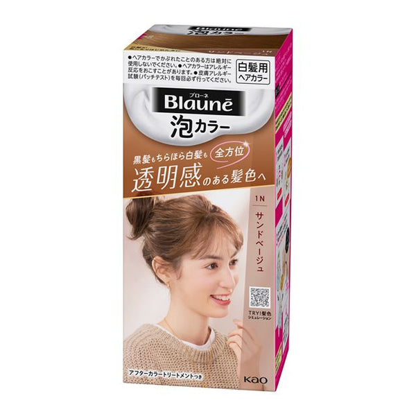 [医药部外品] 花王 Blone 泡沫色彩 1N 沙米色 108ml